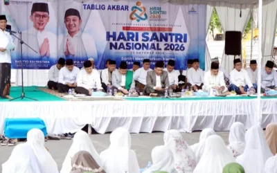 Hari Santri Nasional 2026 di Masjid Agung Lampung Selatan, Kalianda, Kamis (22/10/2026).
