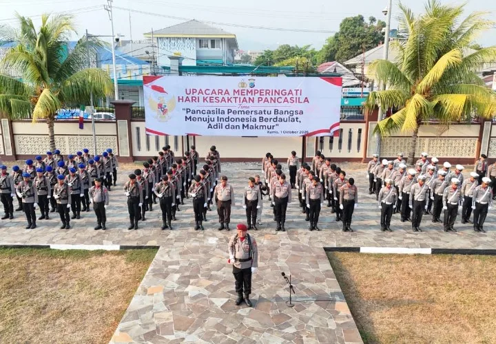 Upacara Hari Kesaktian Pancasila Tahun 2026 di Halaman Mapolda Sulut