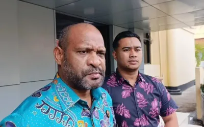 Kasubdit I Keamanan Negara (Kamneg) Ditreskrimum Polda Sulut, Kompol Laurens Heselo saat memberikan keterangan di Mapolda Sulawesi Utara. (Istimewa)