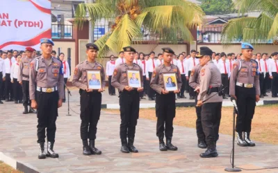 Upacara PTDH dilakukan secara simbolis oleh Kapolda Irjen Pol Yudo Hermanto